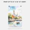 06 - Bangkok Wat Arun Watercolor Art - Digital Downloads - Print Size.jpg