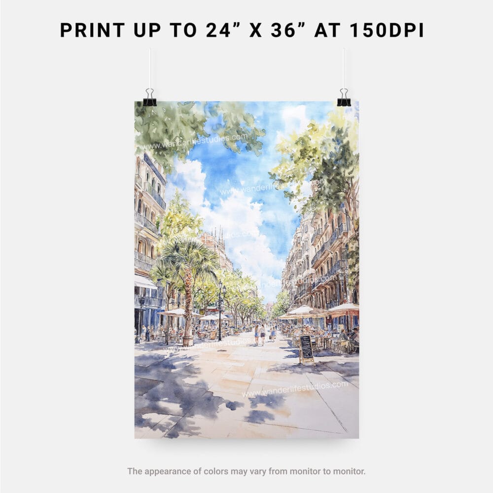 06 - Barcelona Las Ramblas Watercolor Art - Digital Downloads - Print Size.jpg 06 - Barcelona Las Ramblas Watercolor Art - Digital Downloads - Print Size.jpg