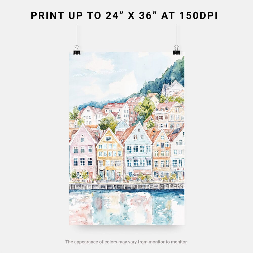 06 - Bergen Norway Houses Watercolor Art - Digital Downloads - Print Size.jpg 06 - Bergen Norway Houses Watercolor Art - Digital Downloads - Print Size.jpg