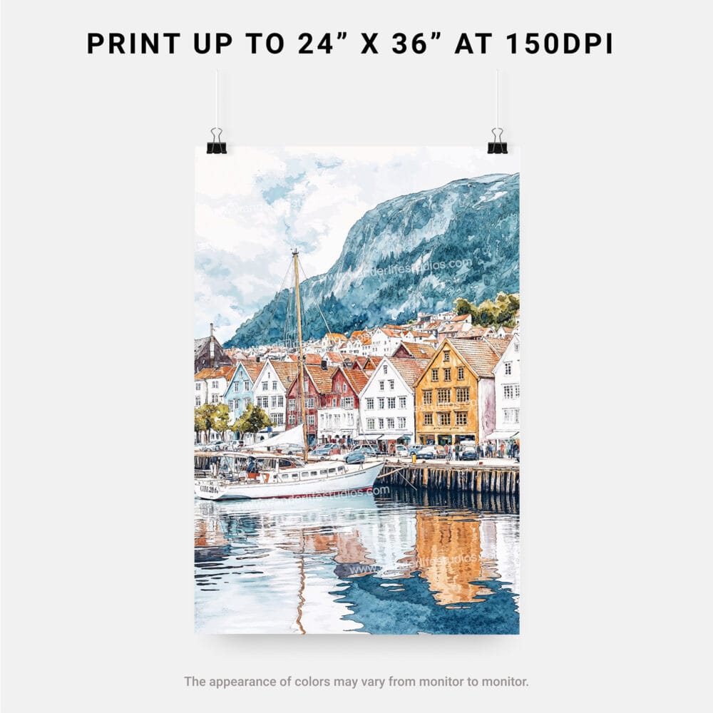 06 - Bergen Norway Watercolor Art - Digital Downloads - Print Size.jpg 06 - Bergen Norway Watercolor Art - Digital Downloads - Print Size.jpg