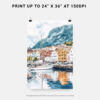 06 - Bergen Norway Watercolor Art - Digital Downloads - Print Size.jpg
