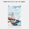 06 - Boston Zakim Bridge Watercolor Art - Digital Downloads - Print Size.jpg