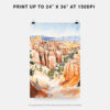 06 - Bryce Canyon National Park Watercolor Art - Digital Downloads - Print Size.jpg