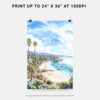 06 - California Laguna Beach Watercolor Art - Digital Downloads - Print Size.jpg