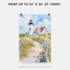 06 - Cape Cod Nobska Watercolor Art - Digital Downloads - Print Size.jpg