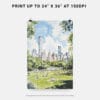 06 - Central Park New York Watercolor Art - Digital Downloads - Print Size.jpg