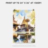 06 - Chiang mai Wat Phra That Doi Suthep Watercolor Art - Digital Downloads - Print Size.jpg