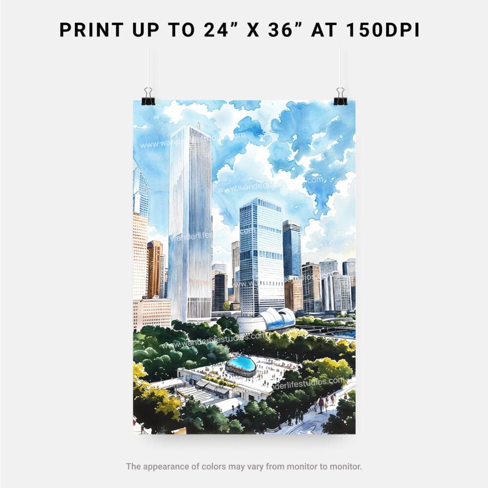06 - Chicago Millenium Park Watercolor Art - Digital Downloads - Print Size.jpg 06 - Chicago Millenium Park Watercolor Art - Digital Downloads - Print Size.jpg