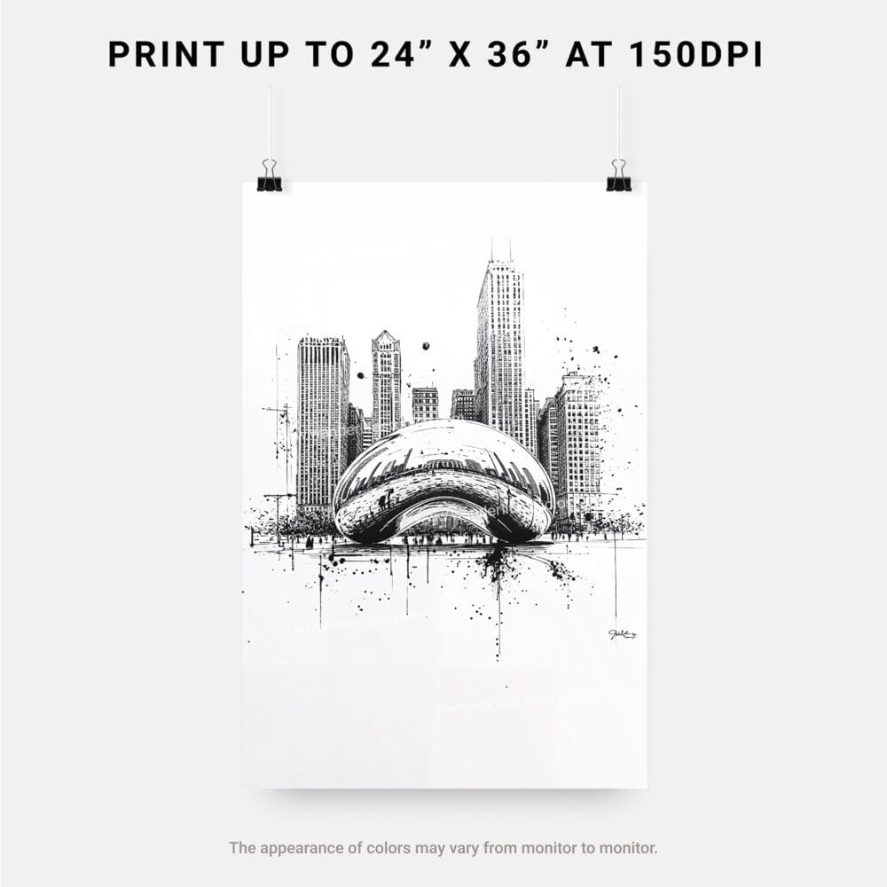 06 - Chicago - The Bean Pencil Drawing Art - Digital Downloads - Print Size.jpg 06 - Chicago - The Bean Pencil Drawing Art - Digital Downloads - Print Size.jpg