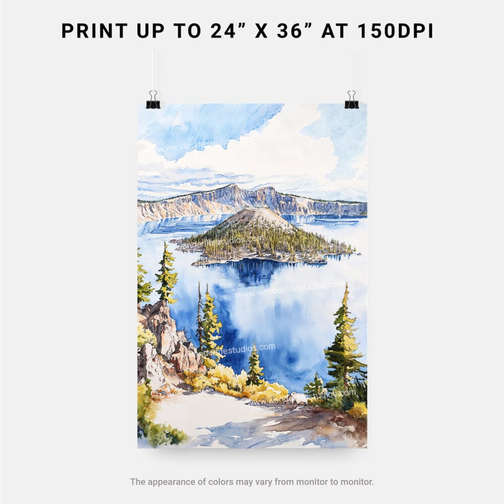06 - Crater Lake Watercolor Art - Digital Downloads - Print Size.jpg 06 - Crater Lake Watercolor Art - Digital Downloads - Print Size.jpg
