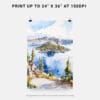 06 - Crater Lake Watercolor Art - Digital Downloads - Print Size.jpg