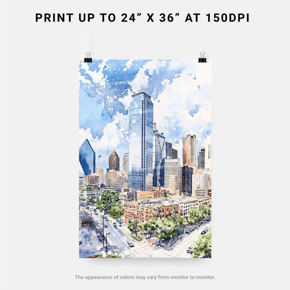 06 - Dallas Texas Watercolor Art - Digital Downloads - Print Size.jpg 06 - Dallas Texas Watercolor Art - Digital Downloads - Print Size.jpg