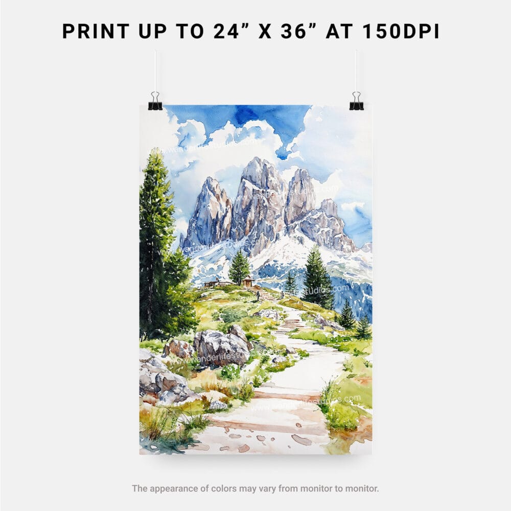 06 - Dolomites Hiking Watercolor Art - Digital Downloads - Print Size.jpg 06 - Dolomites Hiking Watercolor Art - Digital Downloads - Print Size.jpg