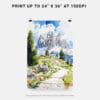 06 - Dolomites Hiking Watercolor Art - Digital Downloads - Print Size.jpg