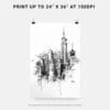 06 - Empire State Building Pencil Drawing Art - Digital Downloads - Print Size.jpg