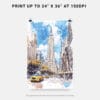 06 - Empire State Building Watercolor Art - Digital Downloads - Print Size.jpg