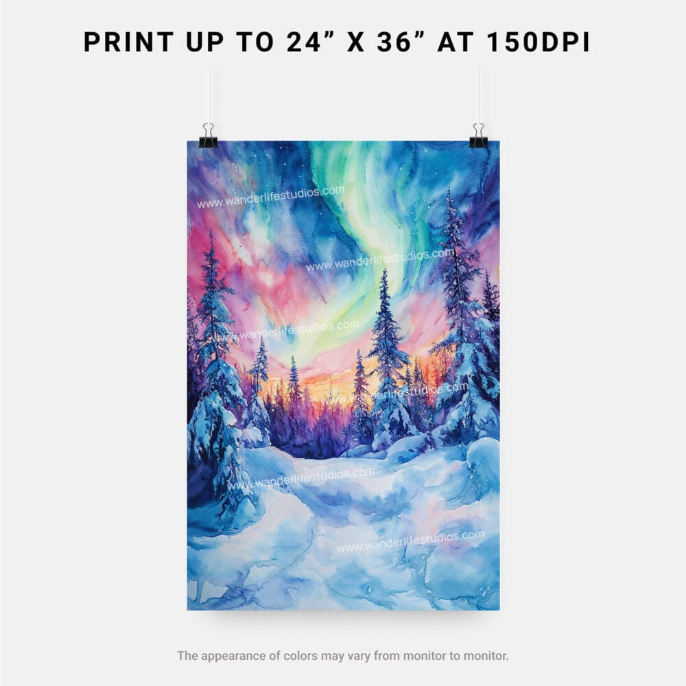 06 - Fairbanks Northern Lights Watercolor Art - Digital Downloads - Print Size.jpg 06 - Fairbanks Northern Lights Watercolor Art - Digital Downloads - Print Size.jpg