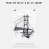 06 - Golden Gate Bridge Pencil Drawing Art - Digital Downloads - Print Size.jpg