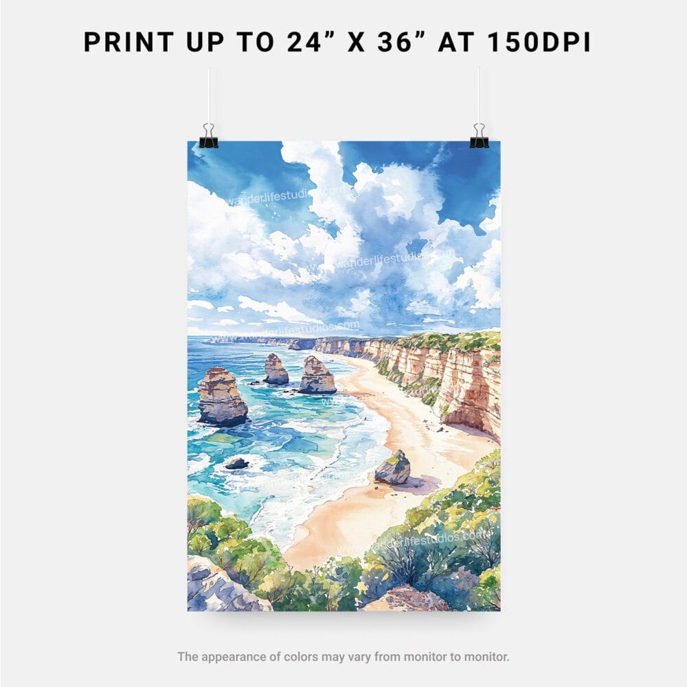 06 - Great Ocean Road Australia Watercolor Art - Digital Downloads - Print Size.jpg 06 - Great Ocean Road Australia Watercolor Art - Digital Downloads - Print Size.jpg