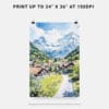 06 - Grindelwald Switzerland Watercolor Art - Digital Downloads - Print Size.jpg