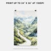 06 - Ha Giang Vietnam Watercolor Art - Digital Downloads - Print Size.jpg