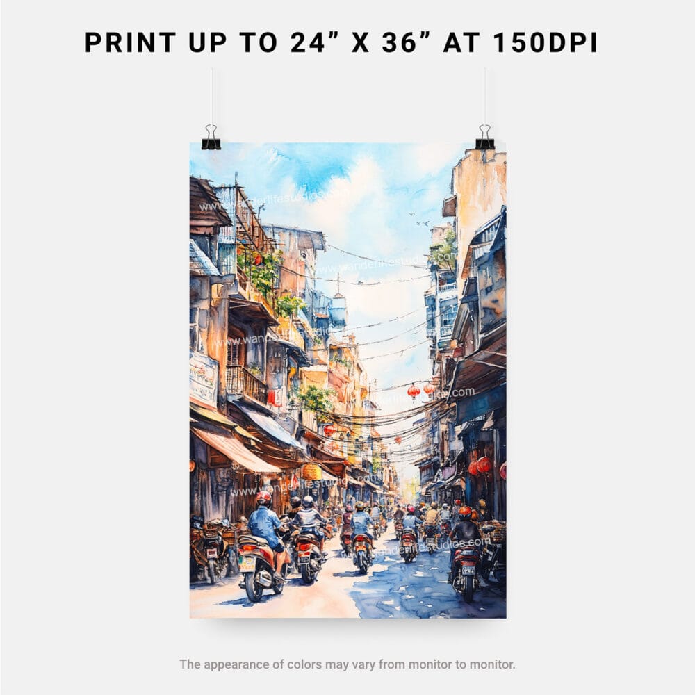 06 - Hanoi Old Quarter Watercolor Art - Digital Downloads - Print Size.jpg 06 - Hanoi Old Quarter Watercolor Art - Digital Downloads - Print Size.jpg