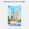 06 - Hanoi St Josephs Cathedral Watercolor Art - Digital Downloads - Print Size.jpg