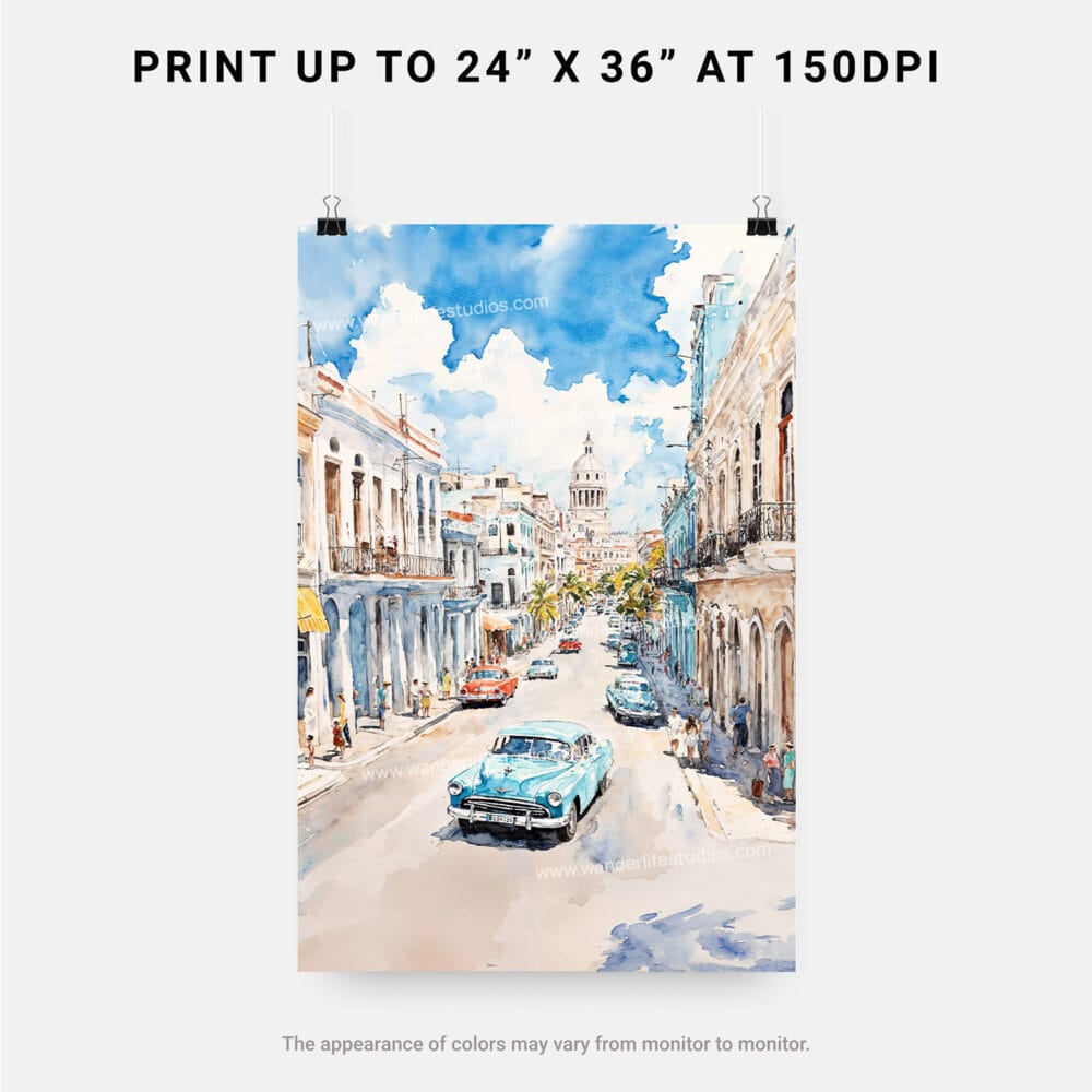 06 - Havana Cuba Watercolor Art - Digital Downloads - Print Size.jpg 06 - Havana Cuba Watercolor Art - Digital Downloads - Print Size.jpg