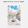 06 - Havana Cuba Watercolor Art - Digital Downloads - Print Size.jpg