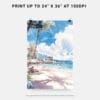 06 - Hawaii Honolulu Waikiki Watercolor Art - Digital Downloads - Print Size.jpg