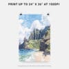 06 - Hawaii - Nā Pali Watercolor Art - Digital Downloads - Print Size.jpg