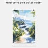 06 - Hawaii Road to Hana Watercolor Art - Digital Downloads - Print Size.jpg