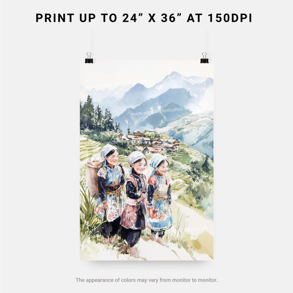 06 - Hmong People in Sapa Vietnam Watercolor Art - Digital Downloads - Print Size.jpg 06 - Hmong People in Sapa Vietnam Watercolor Art - Digital Downloads - Print Size.jpg