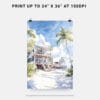 06 - Key West Beach House Watercolor Art - Digital Downloads - Print Size.jpg