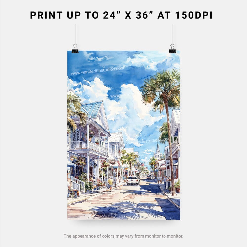 06 - Key West - Duval street Watercolor Art - Digital Downloads - Print Size.jpg 06 - Key West - Duval street Watercolor Art - Digital Downloads - Print Size.jpg