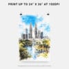 06 - Kuala Lumpur Watercolor Art - Digital Downloads - Print Size.jpg