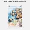 06 - Lagos Portgual Cliffs Watercolor Art - Digital Downloads - Print Size.jpg