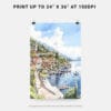 06 - Lake Como Watercolor Art - Digital Downloads - Print Size.jpg
