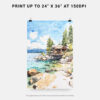 06 - Lake Tahoe Cabin Watercolor Art - Digital Downloads - Print Size.jpg