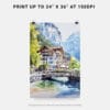 06 - Lauterbrunnen Switzerland Watercolor Art - Digital Downloads - Print Size.jpg