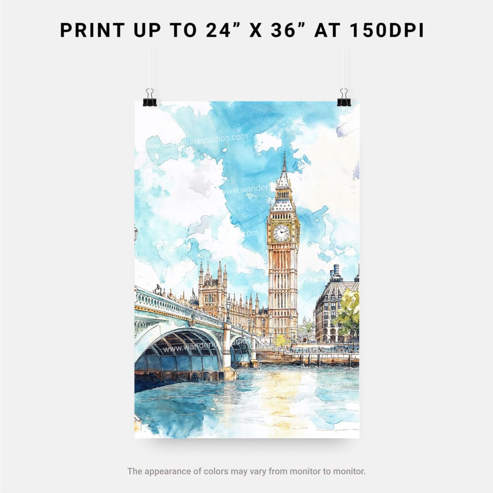06 - London Big Ben Watercolor Art - Digital Downloads - Print Size.jpg 06 - London Big Ben Watercolor Art - Digital Downloads - Print Size.jpg