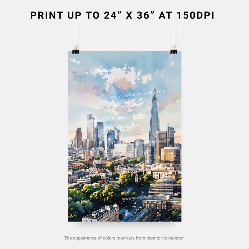 06 - London The Shard Watercolor Art - Digital Downloads - Print Size.jpg 06 - London The Shard Watercolor Art - Digital Downloads - Print Size.jpg