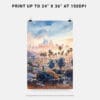 06 - Los Angeles Skyline Watercolor Art - Digital Downloads - Print Size.jpg