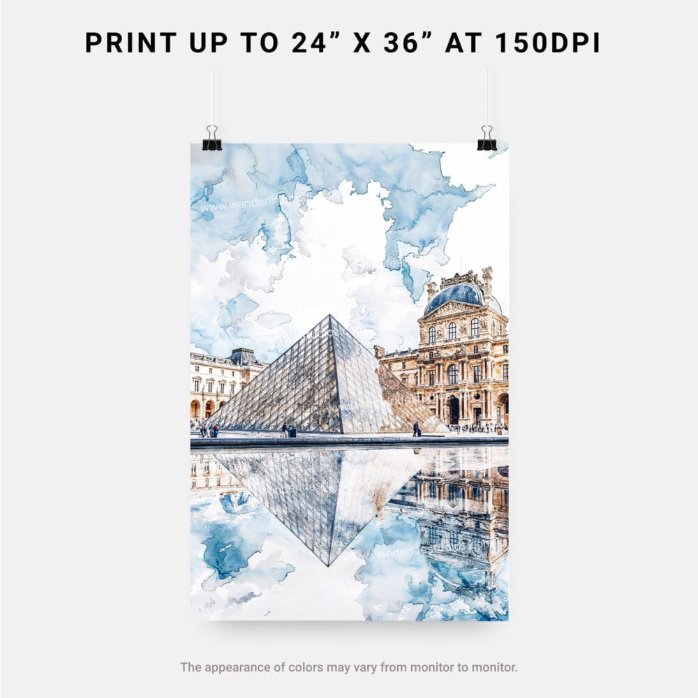 06 - Louvre Watercolor Art - Digital Downloads - Print Size.jpg 06 - Louvre Watercolor Art - Digital Downloads - Print Size.jpg