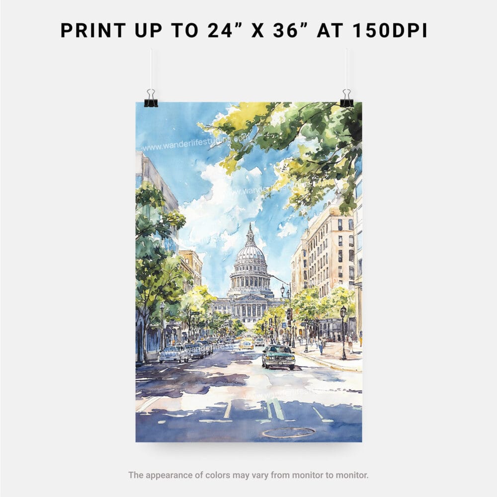 06 - Madison Wisconsin State Capitol Building Watercolor Art - Digital Downloads - Print Size.jpg 06 - Madison Wisconsin State Capitol Building Watercolor Art - Digital Downloads - Print Size.jpg