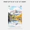06 - Maroon Bells Aspen Watercolor Art - Digital Downloads - Print Size.jpg