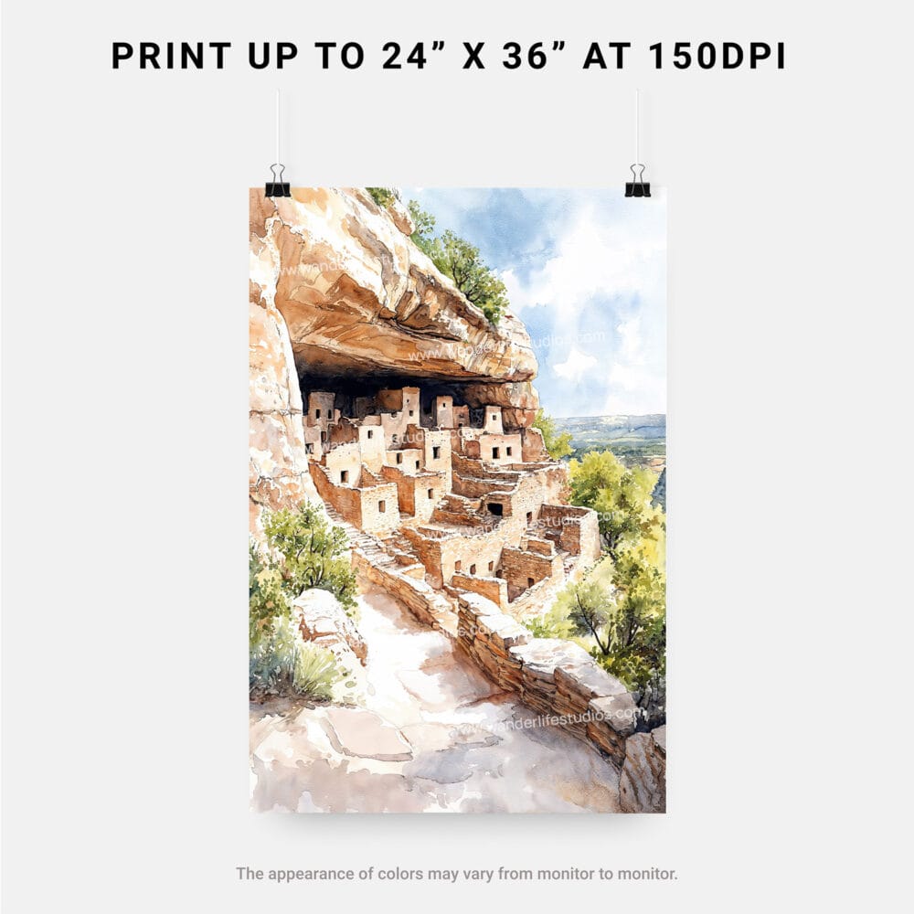 06 - Mesa Verde National Park Watercolor Art - Digital Downloads - Print Size.jpg 06 - Mesa Verde National Park Watercolor Art - Digital Downloads - Print Size.jpg