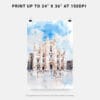 06 - Milano Italy Watercolor Art - Digital Downloads - Print Size.jpg
