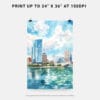 06 - Milwaukee Skyline Watercolor Art - Digital Downloads - Print Size.jpg