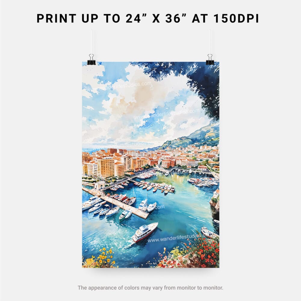 06 - Monaco France Watercolor Art - Digital Downloads - Print Size.jpg 06 - Monaco France Watercolor Art - Digital Downloads - Print Size.jpg